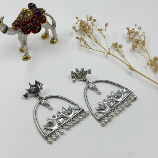 Adorable Silver Bird Earring 6