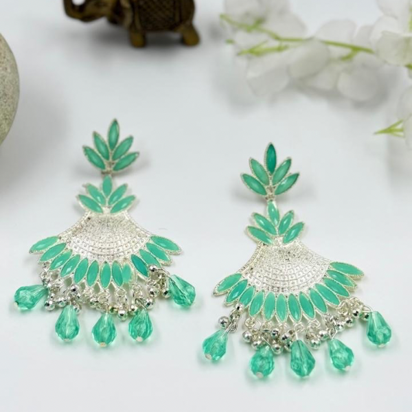 Cool Green Jhumka Earrings