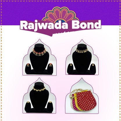 Festive Glam: Choker Necklace & Potli Pouch Combo