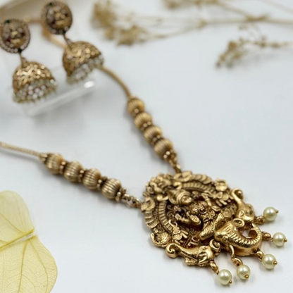 Divine GajLakshmi – Royal Temple Necklace Set