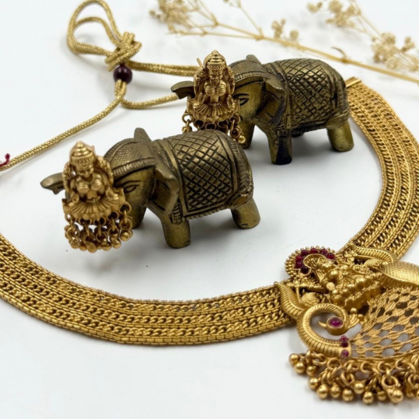 Golden Goddess -Temple Necklace Set