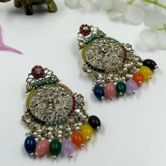 Majesty Chandbali - Multicolour Elegance