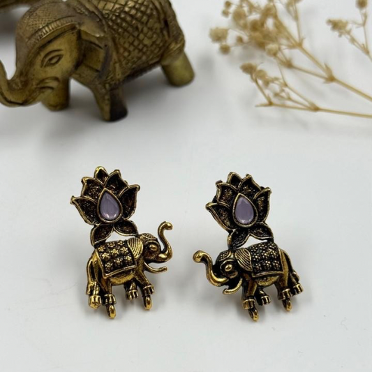Lotus Royale – Elephant Charm Earrings 3