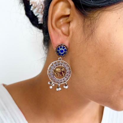 The Elephant Earring with Chakra Motif