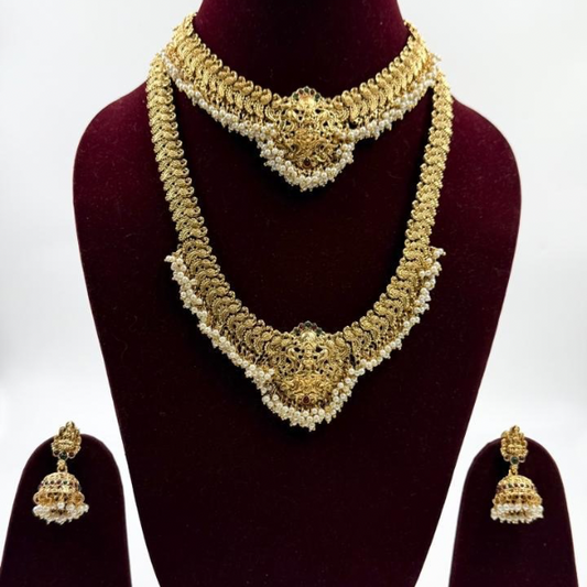 Pearl Majesty Temple Jewellery Set