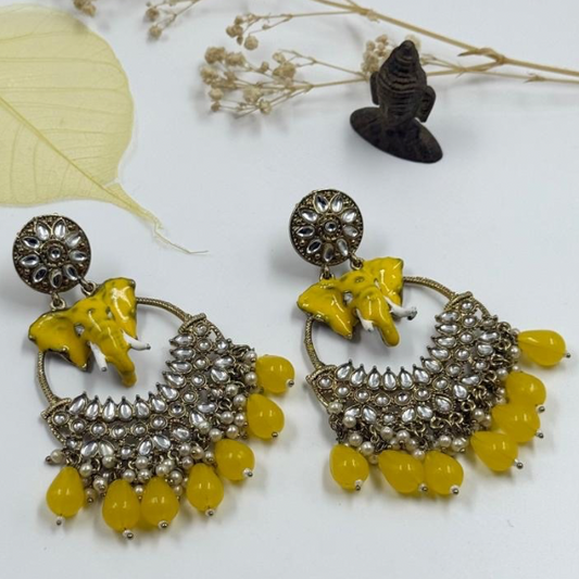 Vibrant Yellow Elephant Charm