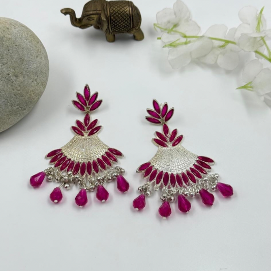 Royal Gulaabi Jhumkas Earrings