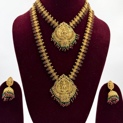 Divine Aura Temple Set - Dual Layered NecklaceSet