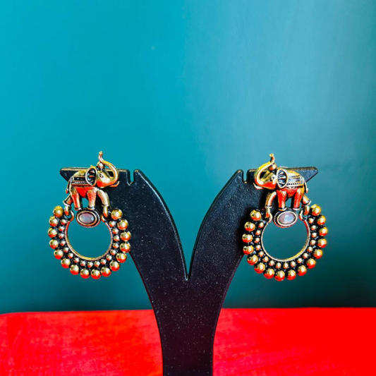 Fabled Safari Designer Elephant Earrings