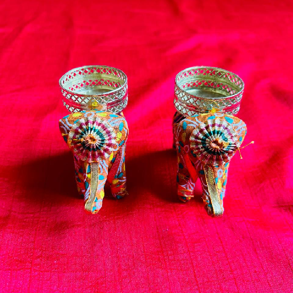 Cheerful Elephant Candle Diya Set