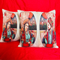 Mughal Majesty: Royal Couple Oval Cushion Covers