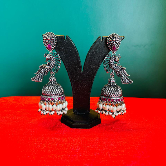 Opulent Peacock Jhumka