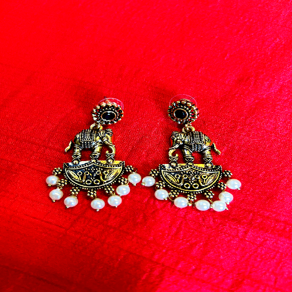 Vintage Charm Elephant Earrings