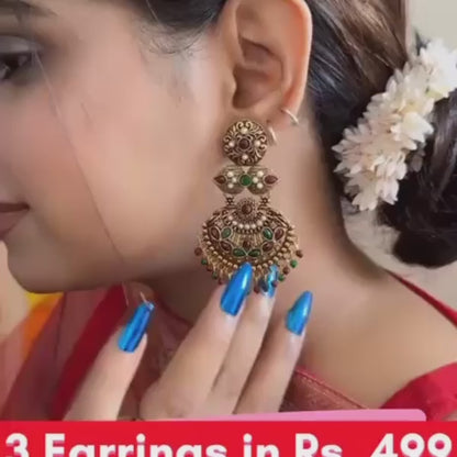 Shahi Style Earrings Combo