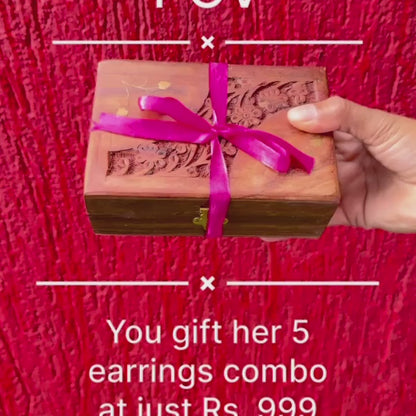Grace in Every Detail – 5-Piece Elegant Earrings Set For Her