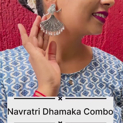 Navratri Dhamaka Oxidized Earring Set – 5 in 1